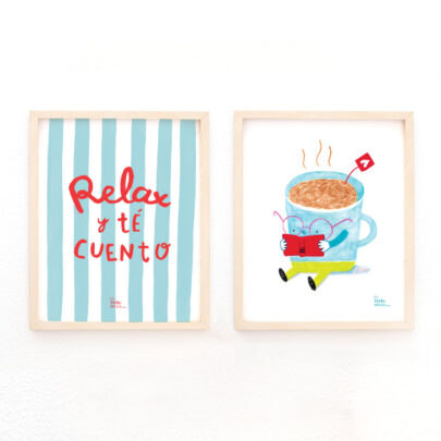 Pack de dos lámina Té cuento